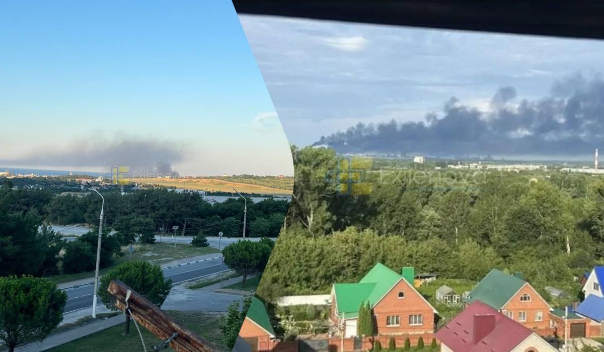 Стовпи диму над НПЗ «Газпромнефтехім Салават» у Салаваті після нічної атаки дронів 14 липня 2026 року