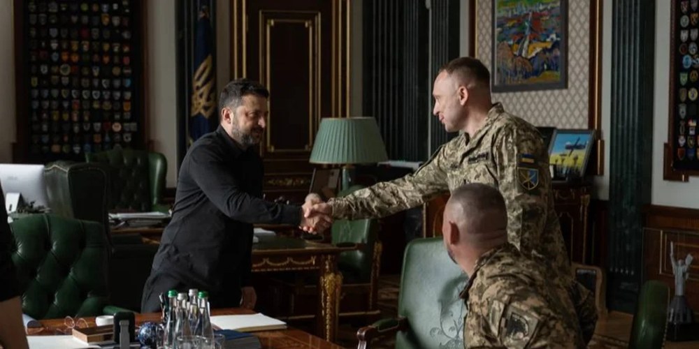 Президент Володимир Зеленський під час наради з вищими офіцерами ЗСУ
