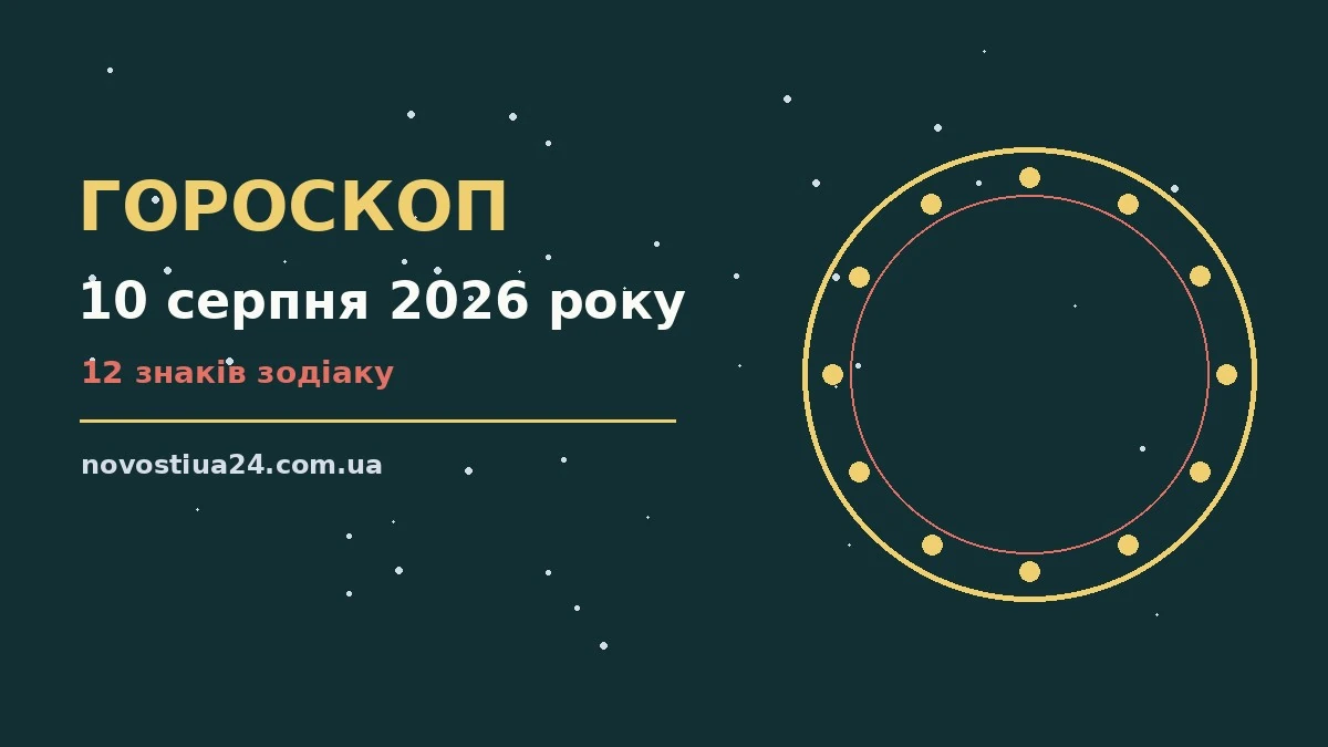Зоряне небо над міською вежею у передсвітанкових барвах, символ щоденного гороскопу на 10 серпня 2026 року