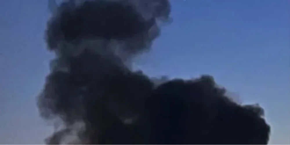 Загоряння на території автозаправної станції у Київському районі Харкова після влучання БПЛА