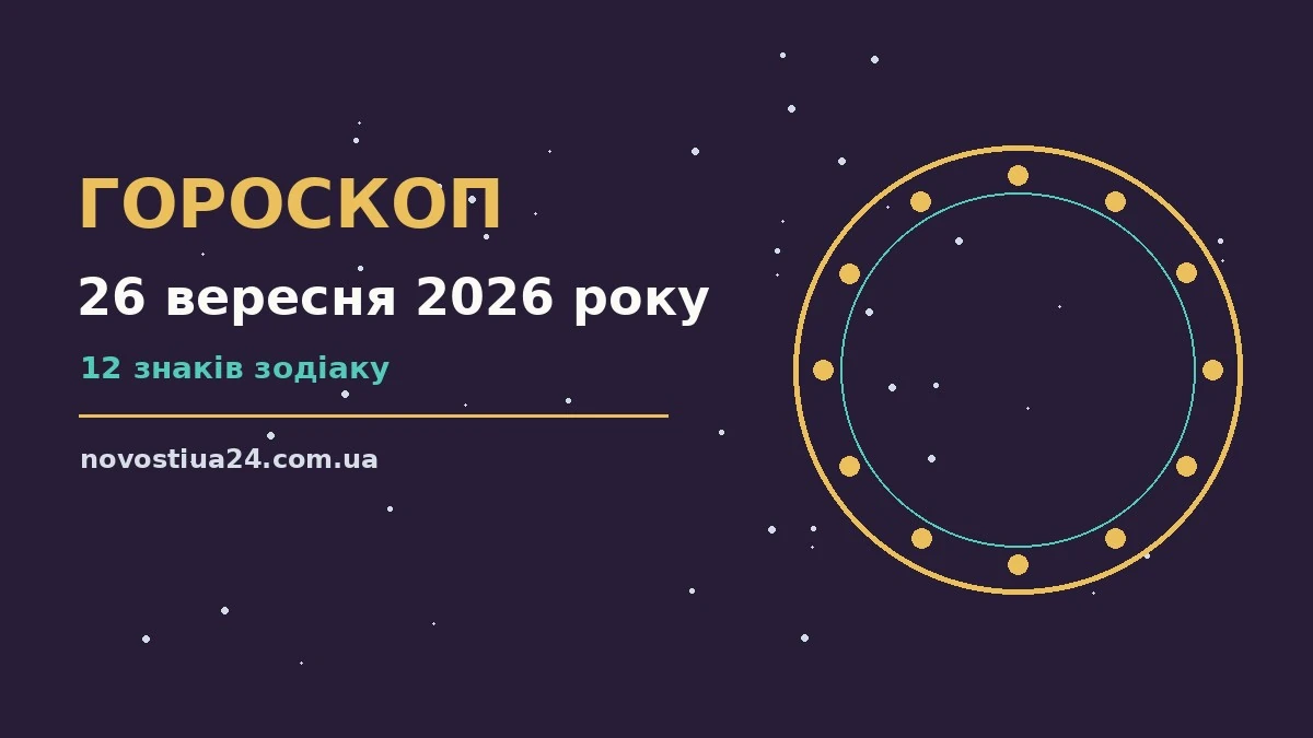 Зоряний гороскоп на 26 вересня 2026 року для всіх знаків зодіаку