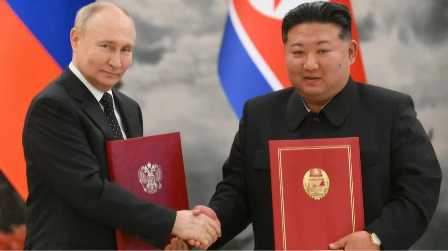 Володимир Путін і Кім Чен Ин