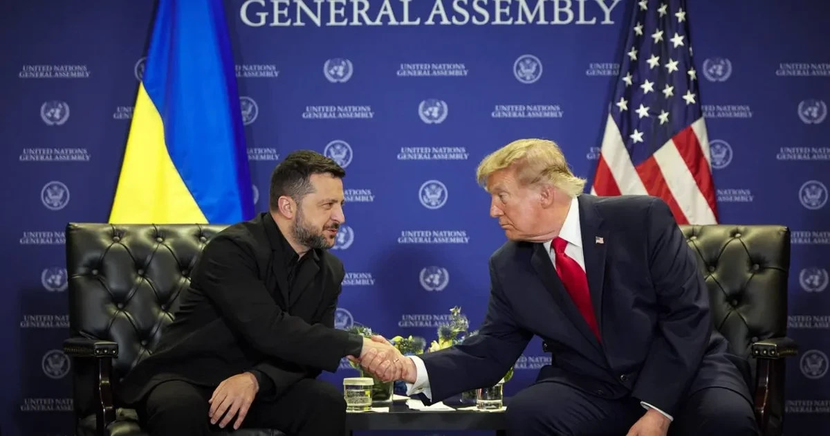 Зеленський і Трамп під час зустрічі на полях Генасамблеї ООН у Нью-Йорку