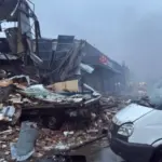 Наслідки ворожого обстрілу столиці на об'єктах &laquo;Нової пошти&raquo;
