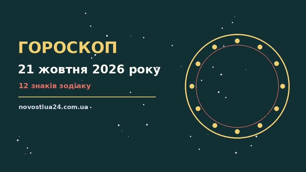 Гороскоп на 21 жовтня 2026 року: прогноз для всіх знаків для грошей і кохання