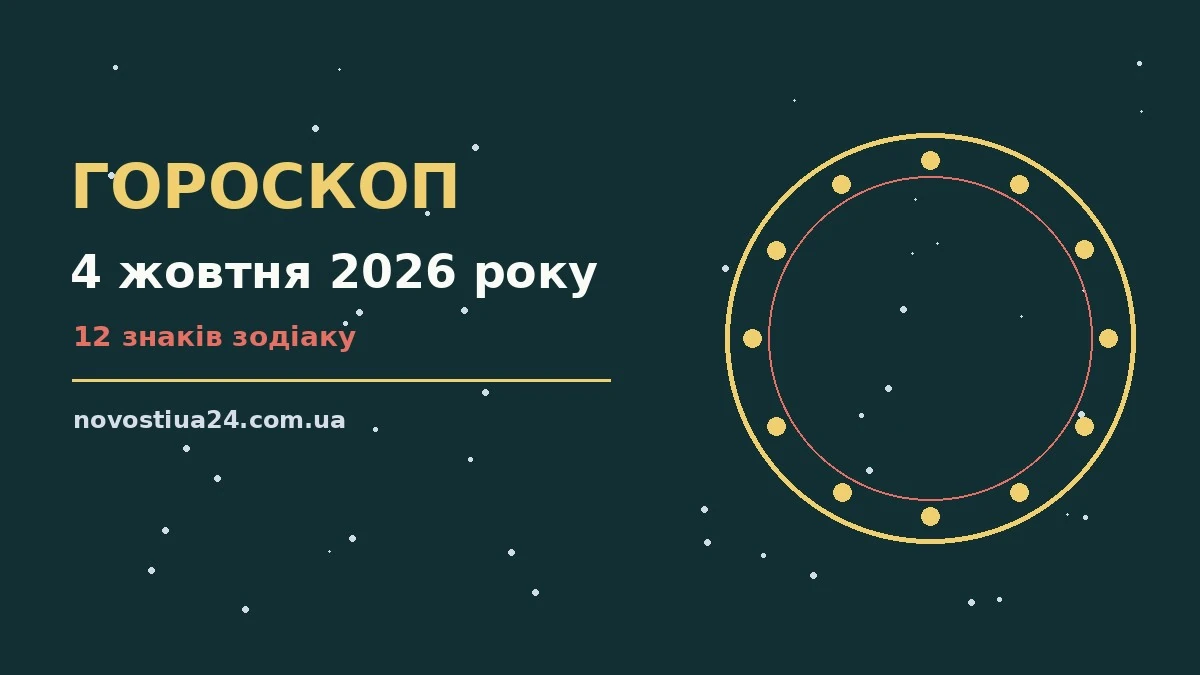 Гороскоп на 4 жовтня 2026 року: прогноз для всіх знаків для грошей і кохання